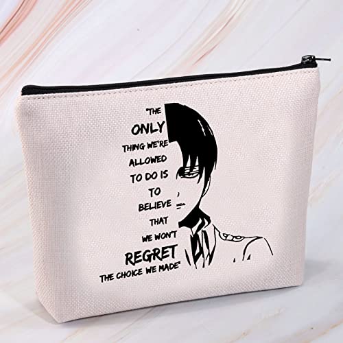MNIGIU Levi Ackerman Gift Anime Lover Cosmetic Makeup Bag Anime Fan Gift (choice made bag)2