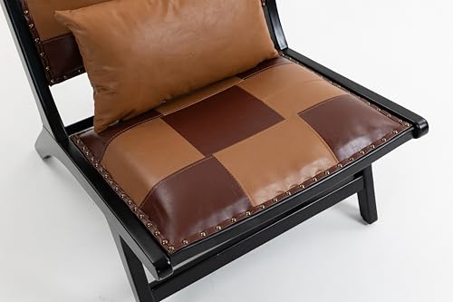 Sillón Chenille Moderno Marrón miniatura 4