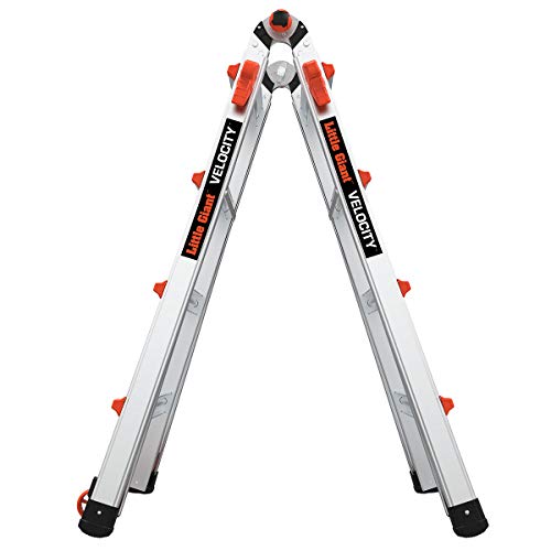 Little Giant Ladders, Velocity with Wheels, M17, 17 Ft, Multi-Position Ladder, Aluminum, Type 1A, 300 lbs Weight Rating, (15417-001)