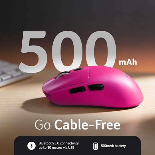 Image of Acer PopGo Wireless Gaming Mouse | 2.4G+BT5.4 Dual Mode | 500mAh Rechargeable Battery | Adjustable DPI Upto 6400 | Silent | 6 Buttons+Scroll Wheel | 10m Range | Windows, Mac Compatible - Rose Red