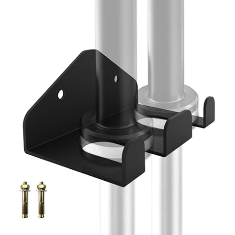 KSWLOR Heavy Duty Barbell Storage Rack, Vertical Hanging Barbell Rack, Wall Mounted Barbell Holder, Olympic Wall Mount Barbell Holder Space Saving Bar Holder Suitable for Garage, Gym, Home Fitness Cover