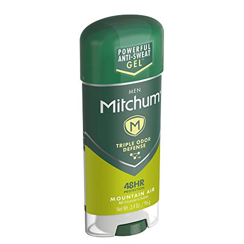 Men's Deodorant By Mitchum, Antiperspirant, Triple Odor Defense Gel Stick, 48 Hr Protection, Dermatologist Tested, Alcohol Free, Mountain Air, 3.4 Oz (Pack Of 1) #TOP1