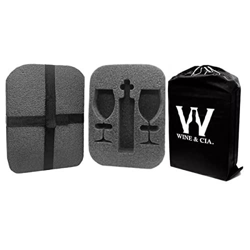 Espuma Para Transporte de Vinho e Taças de Proteção Viagem