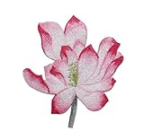 Beautiful Lotus Flower Patch, Elegant Lotus Blossom Embroidered Applique for Clothes Backpacks T-Shi