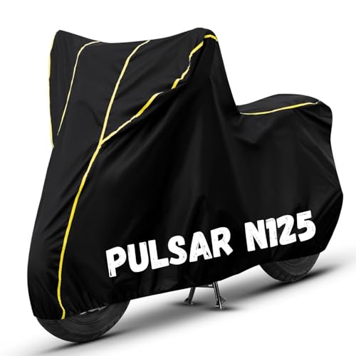 Image of Bike Cover for Pulsar N125 100% Waterproof, Dustproof & Scratch Resistant| Fully Bottom Elastic UV Resistant Heavy Duty Body Cover | All Weather Outdoor Use