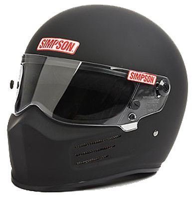 SIMPSON BANDIT CASCO SNELL SA2015 NERO OPACO L LARGE 60cm 7 1/2 MSA FIA M6 HANS 8859