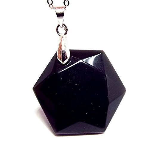 【SION】天然石 パワーストーン ペンダントトップ 六芒星 ヘキサグラム ダビデの星 オニキス