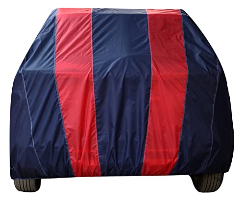 Image of Auto Hub Car Cover Compatible with Mahindra XUV 3XO with Mirror Pockets and Water Resistant, XUV3XO Car Cover, Navy-Red