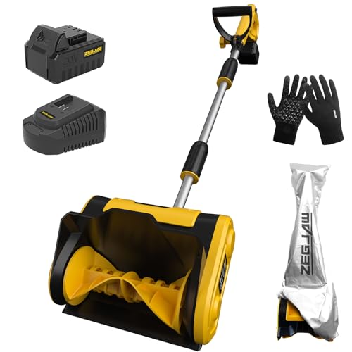 ZEGJAW Cordless Snow Shovel, 20V 11-Inch Electric Snow Blower, Electric
