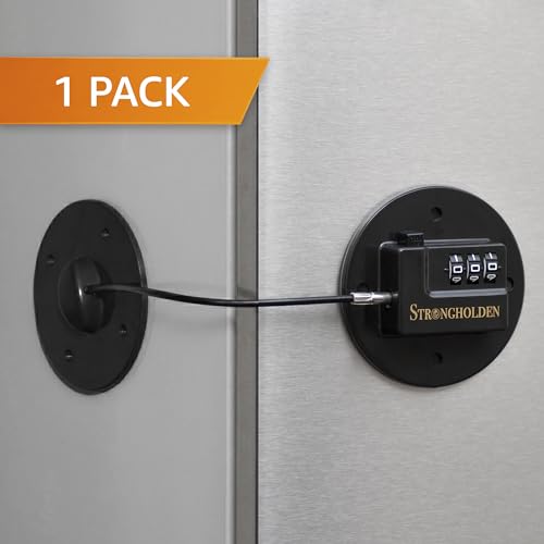 Image of Fridge Lock for Kids - No Keys Needed (Black & Round)