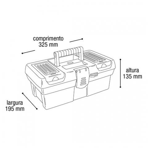 Kit 2 Caixas Plásticas para Ferramentas Pro 13