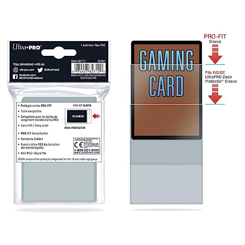 Ultra Pro 82712 - Standard Kartenhüllen, Pro-Fit Card, 100 Hüllen, klar, Multi