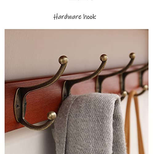 Percheros Perchero Perchero de pared de color sólido Perchero con estante de almacenamiento Perchero de pared creativo Fácil montaje Ganchos de almacenamiento para el hogar (Color: Blanco, Tamaño: 4