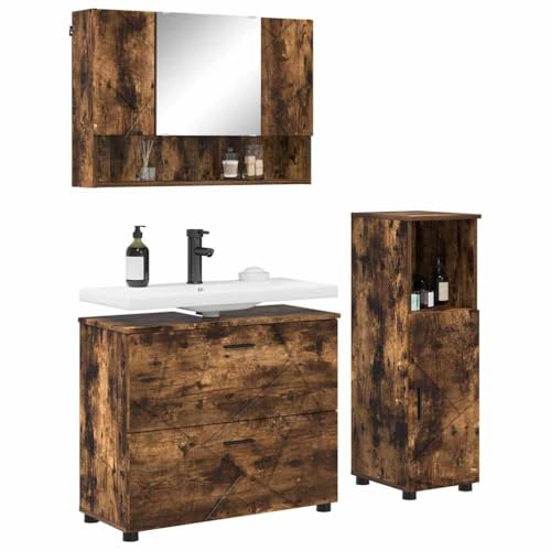 Muebles de baño modernos: optimiza tu espacio con este conjunto de 3 piezas con espejo 4