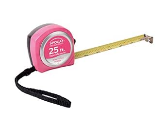 Apollo Tools 25ft Tape Measure with fraction markings