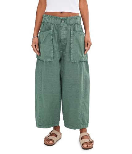 Amazon.com: Free People Womens Costa Straight Harem Stormy Sea