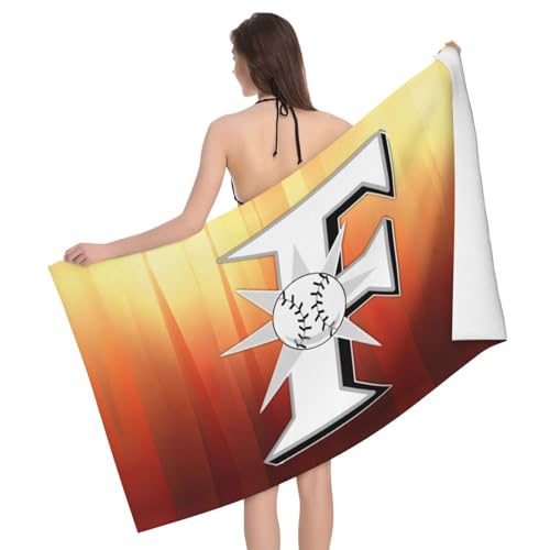 北海道日本ハムファイターズ ビーチタオル 大判 バスタオル グッズ 旅行用 通気性 吸水 速乾グッズ 家庭用 お風呂 プール ジム おしゃれ 130x80cm