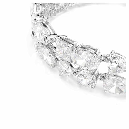 Swarovski Braccialetto Mesmera, Taglio Misto, Bianco, Placcato Rodio - 4