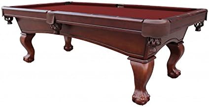Carmelli BlueWave Pool Tables NG2690BR Westport 8' Slate Pool Table with Burgundy Felt