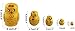 Winterworm Cute Lovely Animal Mini Yellow Chicken Handmade Wooden Russian Nesting Dolls Matryoshka Dolls Set 5 Pieces for Kids Toy Birthday Kids Room Decoration