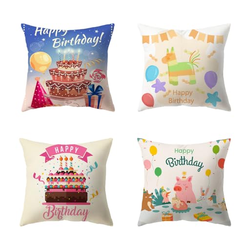 Birthday decorative pillowcase