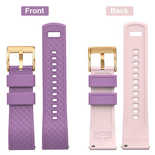 Image of Ritche Christmas Gift Silicone Watch Bands 18mm 20mm 22mm 24mm Quick Release Rubber Watch Bands for Men, White Elephant Gifts, Stocking Stuffers For Men