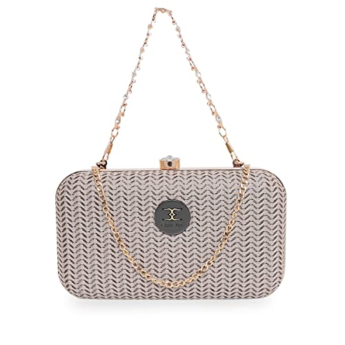 Image of ESBEDA Glitter Shine Oval shape Clutch Solid Pattern For Women | Gift For Women