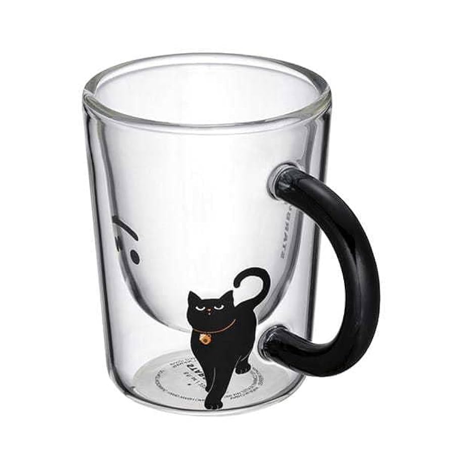 スターバックス　台湾　猫 Amazon | スターバックス グラス 黒猫 台湾 海外 スタバ マグ