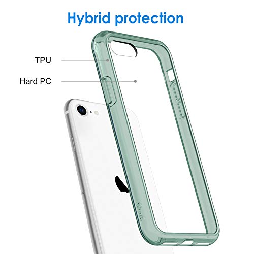 Image of JETech Case for iPhone SE 3 /2, iPhone 8 /7, Anti-Yellowing, Midnight Green
