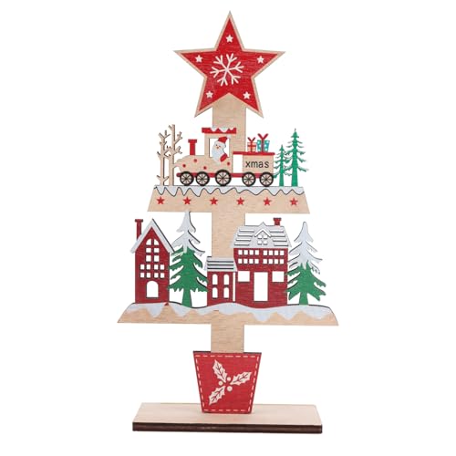 Décorations Table Noël, Décorations Noël en Bois Qualité Supérieure Décoration d'Intérieur pour La Maison Décoration Table Noël Cadeaux Célébration Noël Parfaits pour La Famille et Les Amis