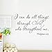 Produktbild ELGDX Wandaufkleber ich kann alle Dinge durch Christus Bibel abnehmbare Vinyl für Wohnzimmer wohnkultur PVC Mural