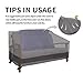 Easy-Going Outdoor Couch Cover, Heavy Duty 3-Seater Patio Sofa Cover, Windproof Outdoor Furniture Cover with Air Vent (88Wx32.5Dx33H inch,Gray/Dark Gray)