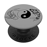 pesce koi giapponese yin yang carpa pesci nishikigoi vintage popsockets popgrip intercambiabile