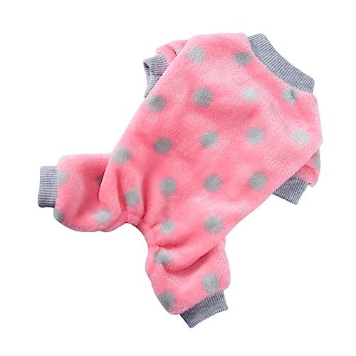 Gadpiparty ペットパジャマ 子犬 ペットの衣装 フランネル服 犬の鎖 犬用ベッド 家庭用暖かい服 冬の暖かい服 の犬の衣装 の服 用品 ポリエステル ピンク
