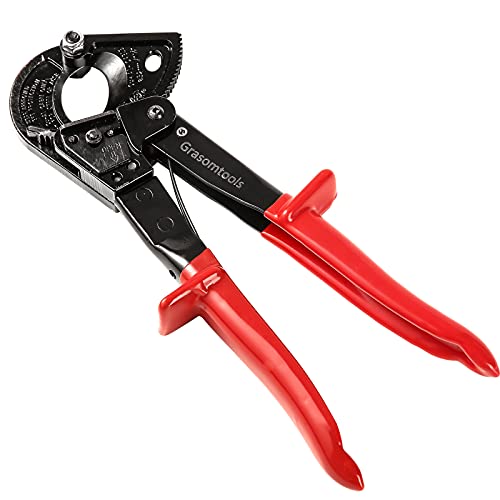 Cortador de cable de trinquete, cortador de trinquete y cortador de cable de alambre cortado hasta 240 mm², HS325A cortador de cable de trinquete de aluminio y cobre resistente,