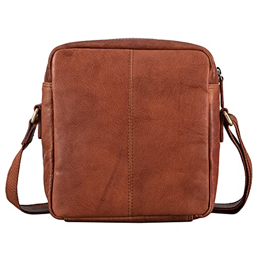 Bolso vintage de auténtica piel STILORD Nathan para iPads de 10,1 pulgadas color marrón 5