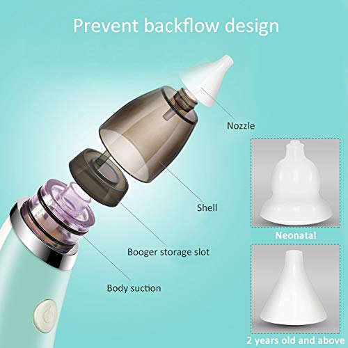 Baby Nasal Aspirator, Baby Snot Sucker for Newborn Infant Toddlers and Kids, Electric Nose Sucker (Blue)