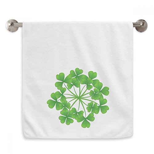 Serviette trèfle à quatre feuilles pour visage douce et absorbante format 13x29 pouces