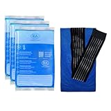 IEA Medical Kalt Warm Kompressen 3er Set mit Fleecebezug | Kühlpacks 12x20cm für Schulter, Rücken, Knie, Prellungen & Sportverletzungen | BPA-frei wiederverwendbare Gel-Kühlakkus | Kühlpads