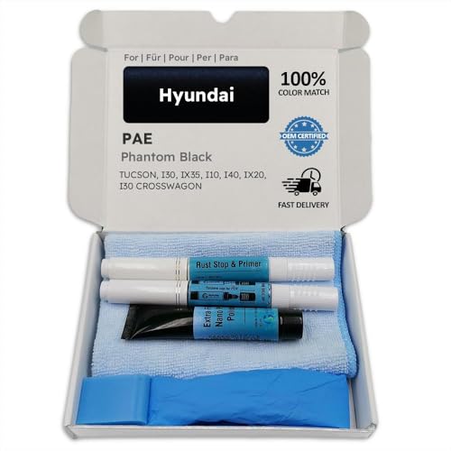 Genuine Colors Stylo de Retouche PHANTOM BLACK PAE pour Hyundai Noir TUCSON I30 IX35 I10 I40 IX20 CROSSWAGON