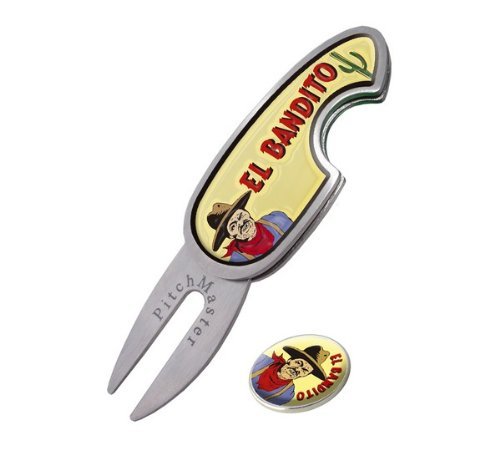 EL BANDITO PITCHMASTER DIVOT TOOL, PITCHMARK REPAIRER BY ASBRI GOLF