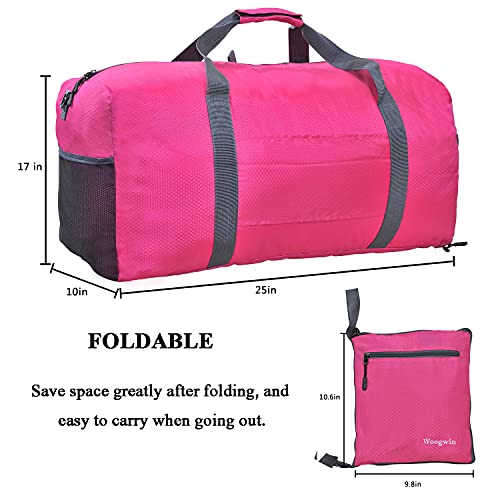 Image of Woogwin Travel Duffel Bag Large Foldable Waterproof Overnight Bag for Beach Swim Bags Pool Sports Gym