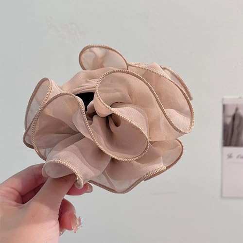 2PCS Large Chiffon Rose Hair Claw Clip miniatura 6