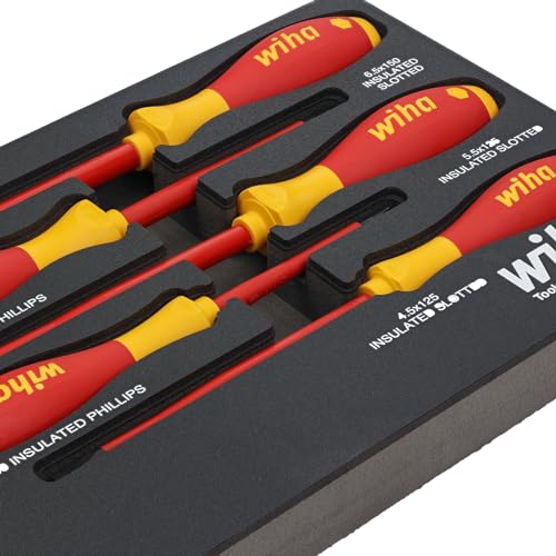 Image of Wiha 32081 Insulated Screwdriver Tray Set, 5-Piece Professional Tool Kit