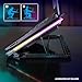 ENHANCE Gaming Voltaic 2 Laptop Cooling Stand - Laptop Cooling Pad with 6 Blue LED Fans, 7 Height Settings, RGB Lighting - Metal Top Cooler Pad with Phone Stand, 2 USB Ports for up to 17 inches