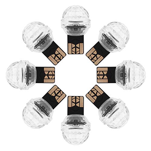 8 Pcs USB Mini Disco Light, Lumière dambiance de voiture LED portable, Lumière de décoration intérieure de véhicule coloré, Plug and Play, pour les fêtes danniversaire KTV Club DJ Stage