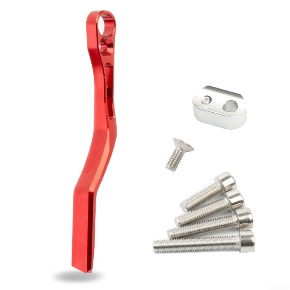 PureBowlic Chain Catcher for Road Bikes Mounts to Front Derailleur Hanger Designed for 39-53T and 34-50T Chainring Pairings Aluminum and Steel Construction (Red)