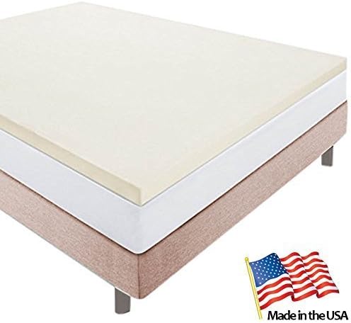 Miniatura 4 de Generic Cubrecolchón de espuma viscoelástica tamaño XL, fabricado en Estados Unidos, densidad de 3 libras, hecho a mano, lavable, convierte XL