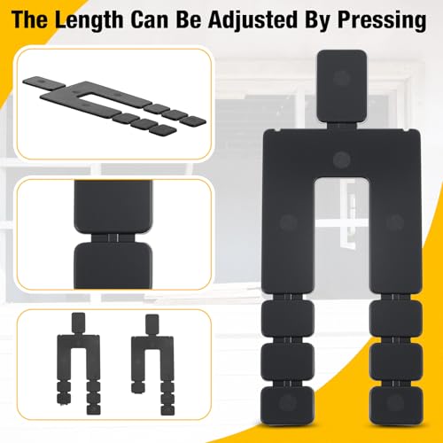 Image of 10 Pcs 1 /16 inch x 3-1 /2 inch Stack Shims Bulk Stackable Black Shims for Windows & Doors