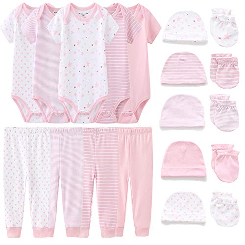 Image of Kiddiezoom Unisex Baby Layette Essentials Giftset Clothing Set 19-Piece For Newborn Baby